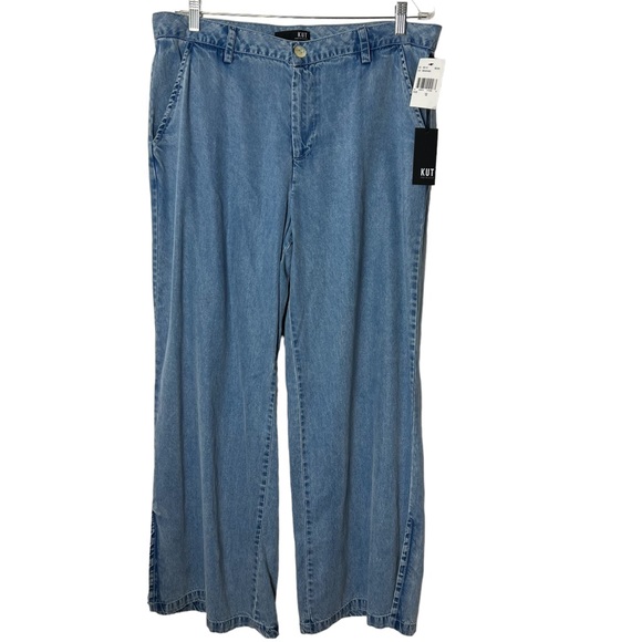 Kut from the Kloth Trouser Medium Blue Slit hem Jean - Picture 10 of 10